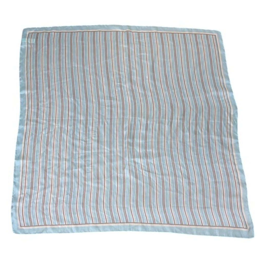 Cleobella Light Blue Striped Square Neck Scarf Bandana Accessory